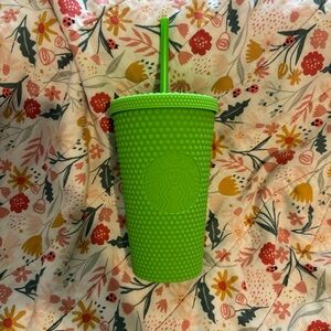 Grande Starbucks Neon Green Studded Tumbler